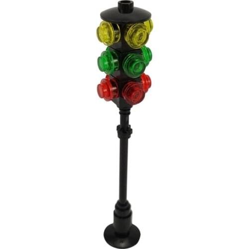 MOC City Traffic Light Educational Toys For Children Road Signs Street View DIY Parts Kids Gift Coompatible City Building Blocks