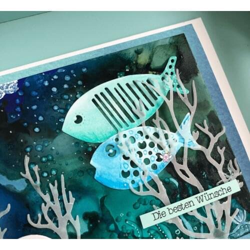 Mmao Crafts Metal Steel Cutting Dies New 3Pcs Fish decoration Stencil For DIY Scrapbooking Paper/photo Cards Embossing Dies