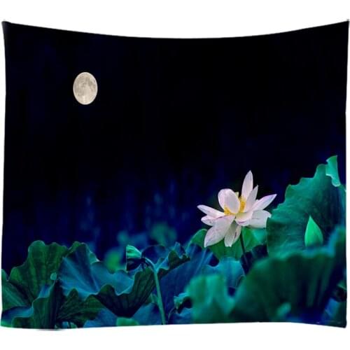 3D Printing Tapestry Wall Hanging Bed Spread Beach Towel Table Cloth Yoga Mat Landscape Painting Moon Landscape Large Size
