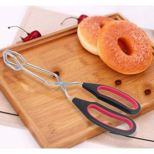 Barbecue Scissor Tongs Grilled Food Tong Long Handle Scissors Bread Roast Clip Kitchen Baking Tongs Foods Accessories BBQ Tools