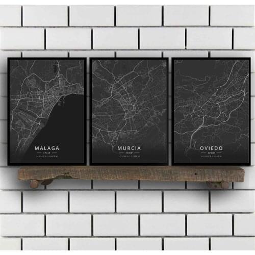 Malaga Murcia Oviedo Palma Salamanca Santander Seville Tarragona Toledo Valencia Valladolid Vigo Zaragoza Spa Poster
