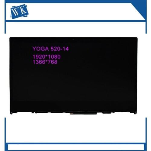 Suitable for Lenovo Yoga 520-14 80X8 80ym 520-14IKB LCD touch screen digitizer stand with frame 5D10N45603 5D10N4560