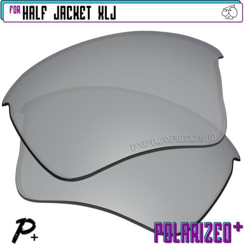 EZReplace Polarized Replacement Lenses for - Oakley Half Jacket XLJ Sunglasses - Silver P Plus