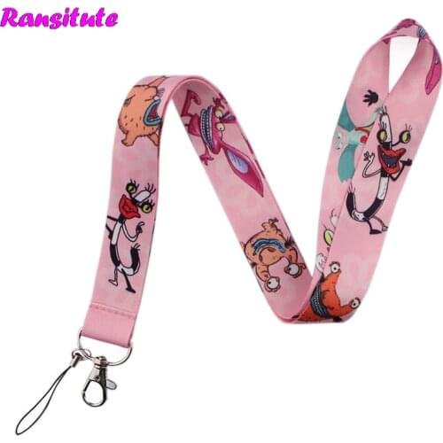 Ransitute R497 Fashion Lanyard Key Lanyard ID Badge Holders Phone Neck Straps With Keyring