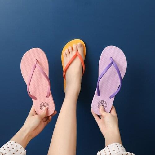 New Simple Color Comfortable Brand Slippers Women Summer Korean Fashion Casual Wear Non-Slip Flip Flops Breathable Beach Sandals