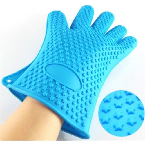 50 pcs Silicone Heat Resistance Gloves Stars Microwave Oven Gloves 190g