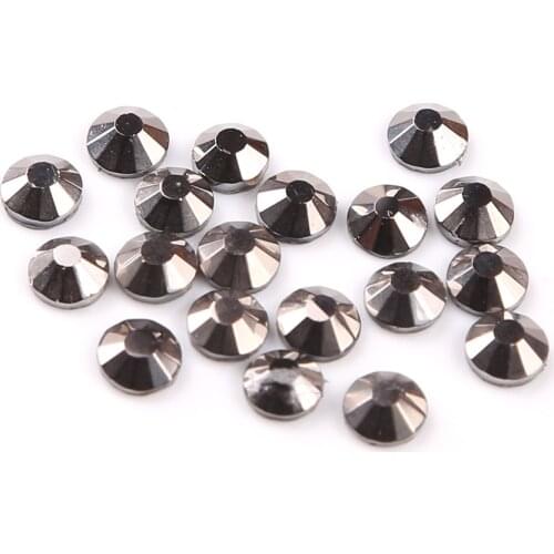 Jet Hematite Rhinestones Round Shape Non Hot fix Rhinestone SS12 SS16 SS20 All Sizes Strass for Decoration Rhinestones