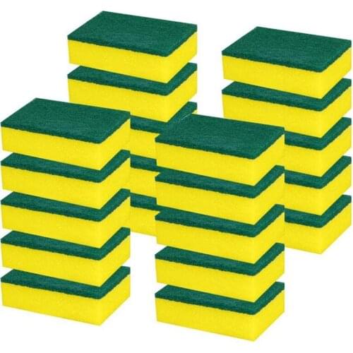 Heavy Duty Multi Use Cleaning Sponges rub Non-Scratch Sponge Scrubbing Dish Sponges Use for Kitchens, Bathroom, Car & Odor Free