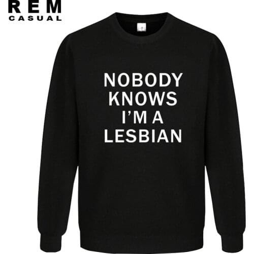 New Nobody Knows I'm A Lesbian Cotton Humor Funny gift present long sleeve Hoodies, Sweatshirts
