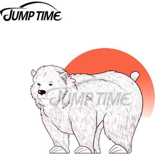 Jump Time 13 x 0cm For Bear Type bw Funny Car Stickers Vinyl Waterproof Graffiti Decals Windows Car Wrap VAN Decoration