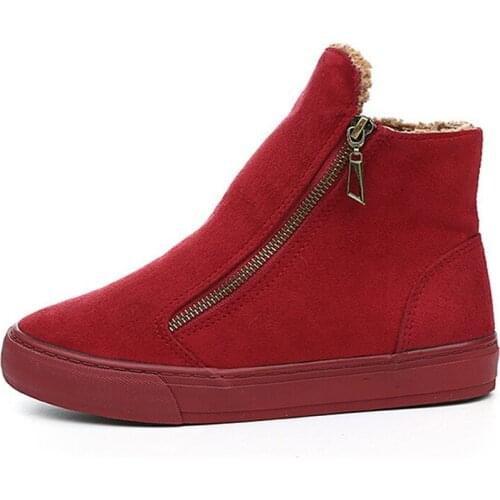 2020 winter snow boots for women winter shoes with warm plush zipper for cold winter fashion boots for women