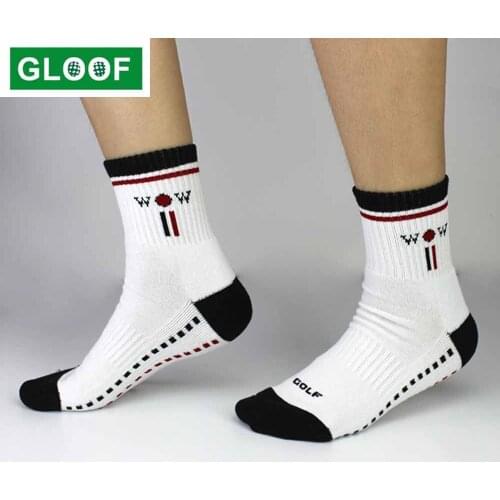 1Pair Golf Socks Men and Women Cotton Sports Socks Four Seasons Middle Canister Socks Sweat Breathable Comfortable