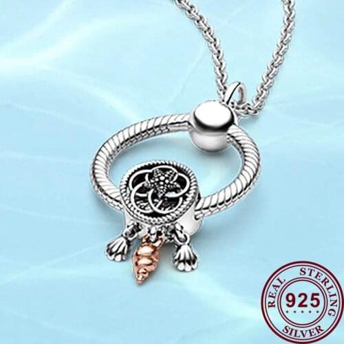 100 % 925 Sterling Silver Pan necklace Shell Hollowed-out Conch Ocean Series High Quality Gift Multi-style The Most Popular