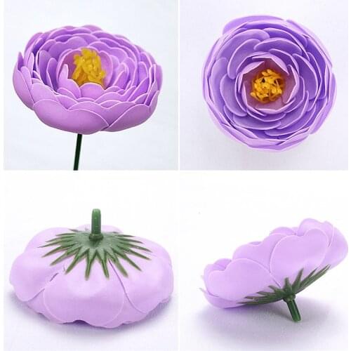 20Pcs/Set Peonies Artificial Flowers Soap Peonies Bouquet White Pink Wedding Home Decoration Fake Peony Rose Flower