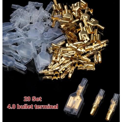 200Pcs/100Pairs 6.3mm Female&Male Spade Crimp Terminals Sleeve Wire Wrap Connector Set