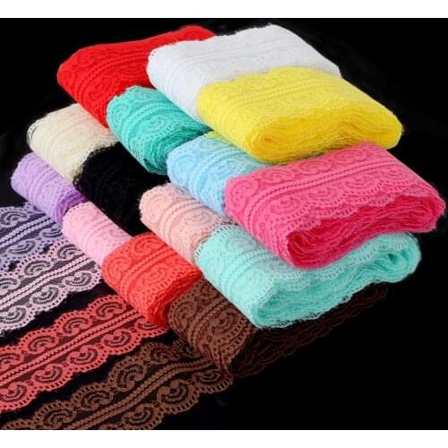 45mm 5 Yards/bag 14 Colors to Choose Embroidered Lace Ribbon Trim For DIY Wedding Crafts Sewing Clothing Handmade Accessories