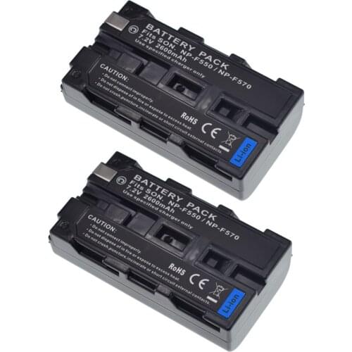 2-Pack Battery for Sony NP-F550 F330 F570 F750 F960 F970 F770