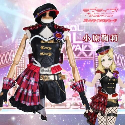 Anime LoveLive!Sunshine!! Ohara Mari Cosplay Costume Aqours Wake Up, Challenger! Uniform Suit Party Role Play Clothing New
