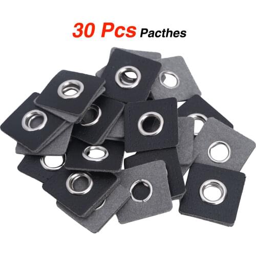 Sewing Applique for Clothing PU Leather Badges Metal Brass Eyelets Grommets Patches Knitting Appliques DIY Bag Clothes Patches