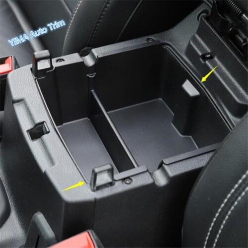 Lapetus Auto Styling Central Storage Pallet Armrest Container Two Grids Box Cover Kit Plastic For Jeep Wrangler JL 2018 - 2020