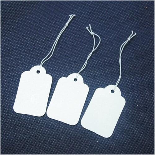 1000pcs white paper tags jewelry packing tags price tags gift price labels size 40x25mm for garments and clothing marks