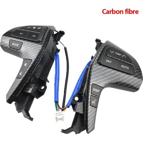 Carbon fibre/ Piano black Steering Wheel Audio Control Button With Bluetooth 84250-06180 For Toyota Camry