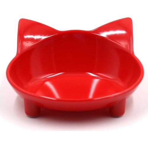 Colors Cat Ear Shaped Pet Tableware Pet Bowl for Dog Cat Feeder Utensils Small Medium Dog Food Water Bowl Pet Accessory