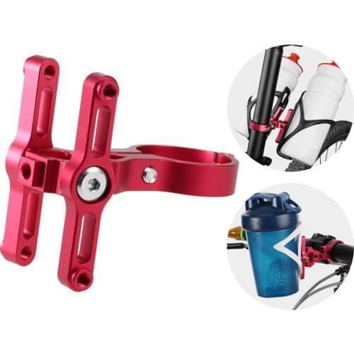 Double Bike Water Bottle Cage Mount Adapter MTB Road Bicycle Handlebar Water Bottle Holder Cycling Seat Post Bottle Adapter