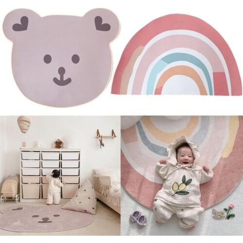 INS Nordic Style Rainbow Baby Play Mat Kids Children Crawling Carpet Floor Rug Newborn Educational Game Carpet Bedroom Decor