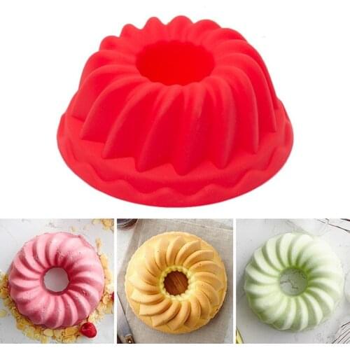 Kitchen 3D Swirl Shape Silicone Butter Cake Mould Kitchen Baking Form Tools for Cake Bakery Baking Dish Bakeware Mold