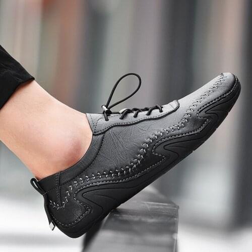 Mens Genuine Leather Casual Shoes Moccasins Men Loafers New Fashion Male comfortable Shoes Suede Big Size 38-46