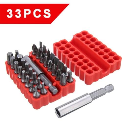 33pcs Security Bit Set with Magnetic Extension Bit Holder Tamper Star Screwdriver Bits Set For Screwdriver Replace