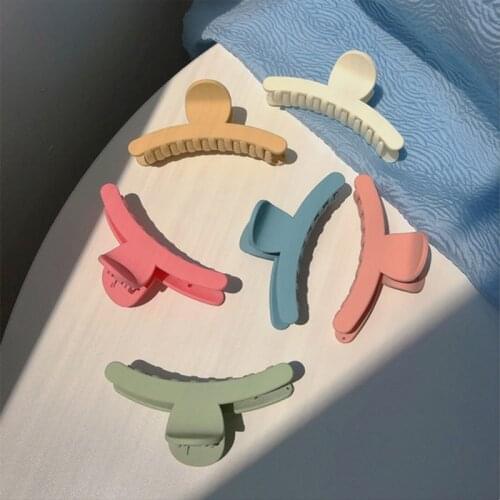 Non-Slip Hair Claws Sweet Matte Color Catch Barrette French Design Strong Hold Hair Jaw Clip Supplies for Summer Beach