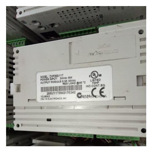PLC module DVP28SV11T , Used one , 90% appearance new , 3 months warranty , fastly shipping