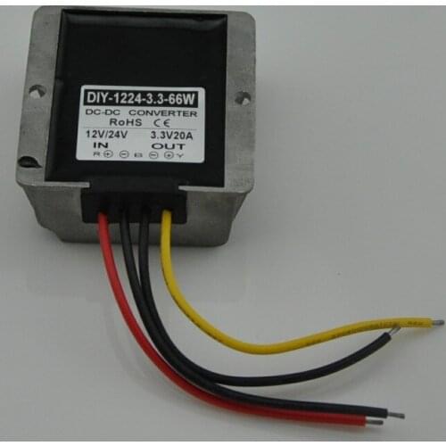 DC DC 12V24V(6V-40V) To 3.3V 20A 66W Step Down Buck Converter Module Car Power Supply Adapter Voltage Regulator Waterproof