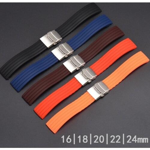 16mm 18mm 20mmwatch strap 22mm 24mm Universal Watch Band Silicone Bracelet Wrist Strap for Samsung Gear S3 Galaxy Watch 46mm