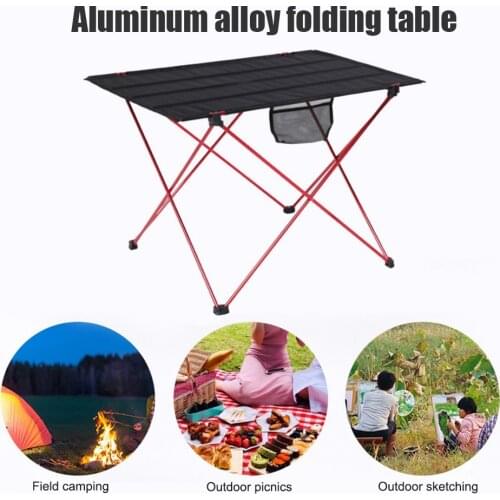 Outdoor Camping Table Portable Foldable Desk Furniture Computer Bed Ultralight Aluminium Hiking Climbing Picnic Folding Tables