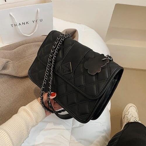 PU Leather Crossbody Bag Women 2021 Trendy Simple Shoulder Small Square Bag Lady Design Fashion Luxury Solid Color Handbag