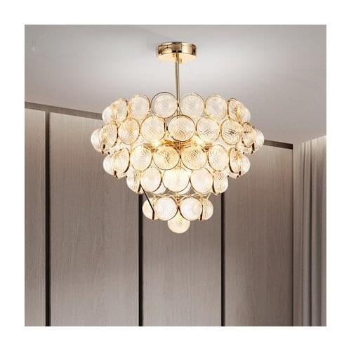 LED Modern Chandeliers Lights Fixture Gold Glass Balls Chandelier Home Living Room Bed Room Lamp 3 White Light Colors Dimmable