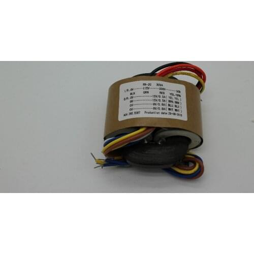 220V/115v 30W R-Core Transformer for preamp 9V*2 15V*2
