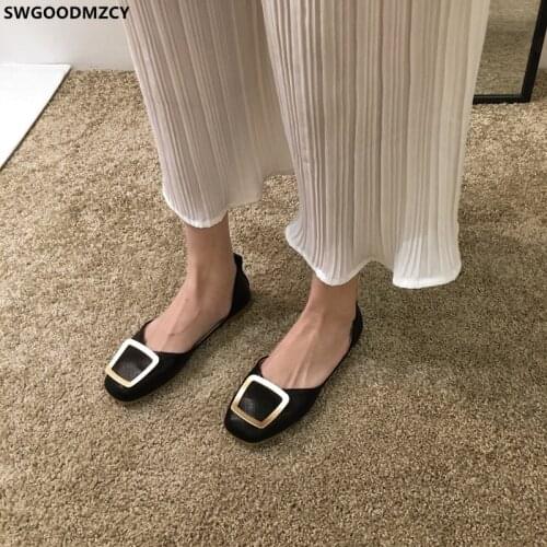 Pointed Toe Woman Flats Slip on Shoes for Women Leather Casual Shoes 2021 Fashion Women Loafers Women Barefoot Shoes Chaussures