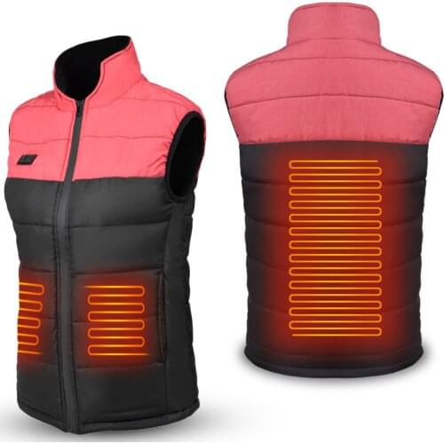 4 Zones Outdoor Heated Vest Men Women Electric Intelligent Heating Vest Jacket Slveeless Thermal Waistcoat Sports Hiking Camping