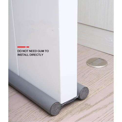 Door Flap Door Seal Anti-Collision Cuttable Adhesive Leather Bra Detachable Windproof Prevent Bug Door Bottom Sealing Strip