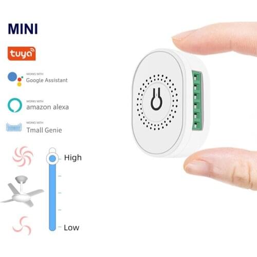 Wifi Smart Fan Switch Ceiling Fan Wireless Touch Switch Smart Life Various Speed Control Tuya Remote Work With Alexa Google Home