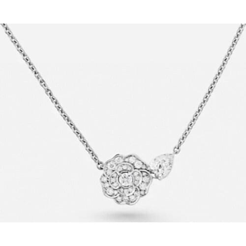 Hot Brand 925 Sterling Silver For Women Fashion New Jewelry High Quality Crystal Zircon Retro Simple Pendant Necklace Long 45CM