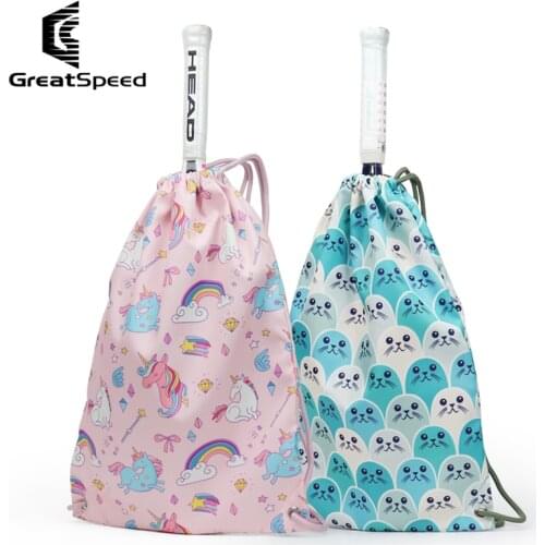 1-2 Pack Tennis Bag GreatSpeed Tennis Racket Backpack Men Women Drawstring Backpack Waterproof Outdoor Gym Travel Basketball Bag