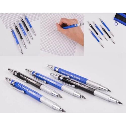 1PC Draft Pencil Drawing Plastic Metal Lead Holder Stylish Pen Mechanical 2.0mm Lead Holder Mechanical Pencil