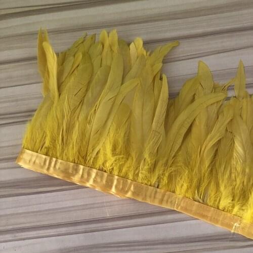 10Meters 25-30CM 10-12" Natural Rooser Tails Plume Trims DIY Clothes Sewing Pheasant Chicken Feathers Fringes Crafts Sewing Lace