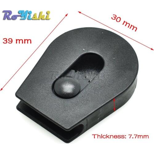 1000pcs/pack 1/8"(4mm) Drawstring Sliding Plastic Wheel Pull-Strings Pulley Cord Lock Ends Stopper Size:30mm*39mm