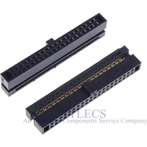 200 Pcs 0.050" 1.27mm 40 Pin dual Row IDC Connector 2x20 P 40 position Rectangular Female Socket Receptacle Ribbon Cable